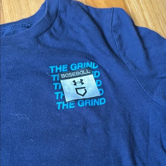 Under Armour Kids Gray and Navy Tee Set with Shorts - Picture 6 of 8